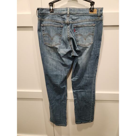 Levi's 505 Jeans Womens 12 M Blue Straight Red Tab Whiskers - Picture 3 of 9